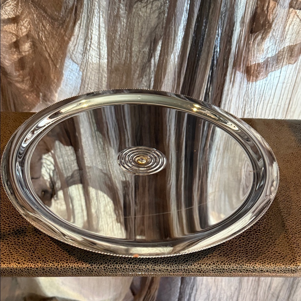 Vintage Kromex Elegant Silver Spinning serving tray
